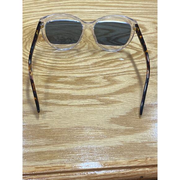 Christian Dior DiorMania 2 Womens Havana Clear Plastic Blue Lense Sunglasses A35